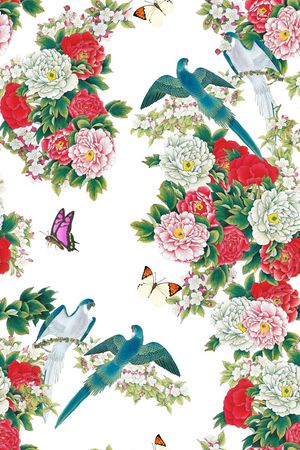 蝴蝶印花花型图片