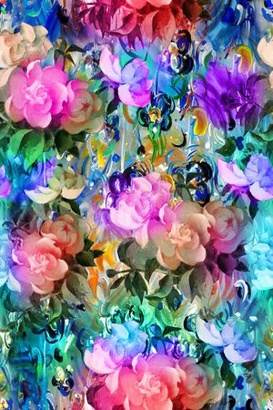 油画肌理印花花型图片
