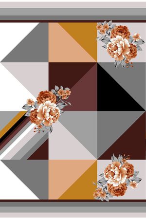 格子印花花型图片