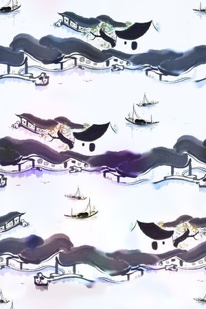 中国风印花花型图片