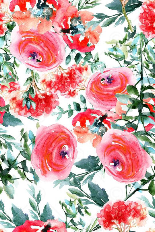 手绘印花花型图片