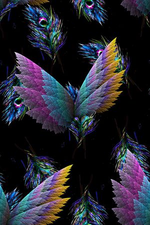分形艺术印花印花花型图片