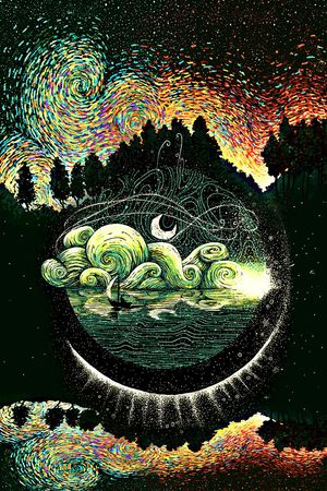 风景印花花型图片