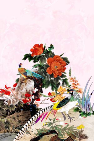 花鸟印花花型图片