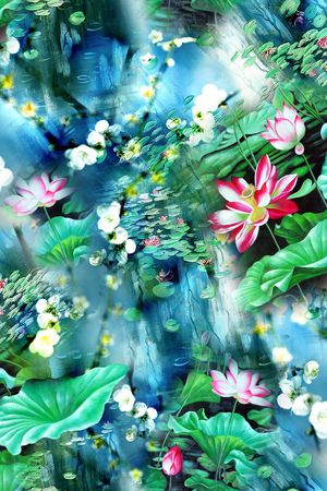 油画印花花型图片