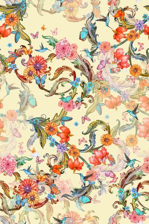 花朵印花花型图片