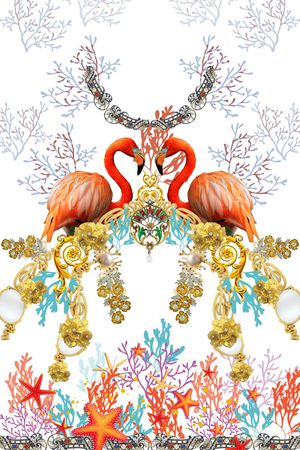 热带印花花型图片