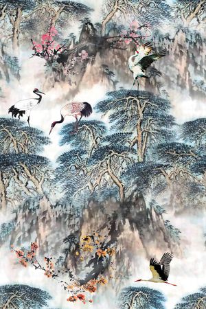 中国风印花花型图片