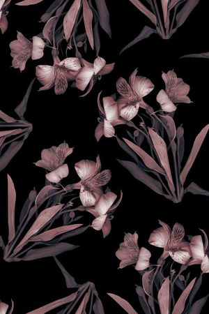 水仙花印花花型图片
