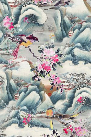 中国风印花花型图片