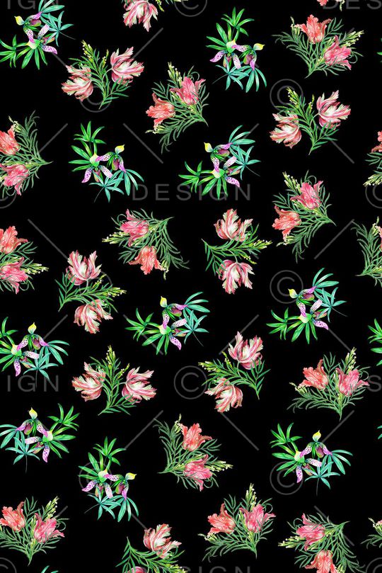 碎花印花花型图片