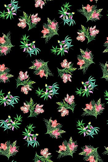 碎花印花花型图片