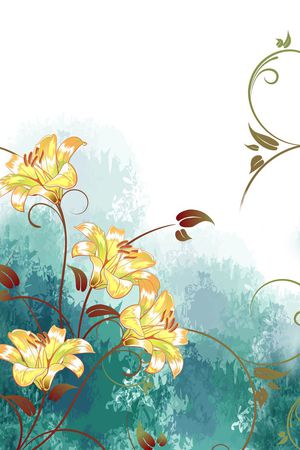 定位花卉印花花型图片