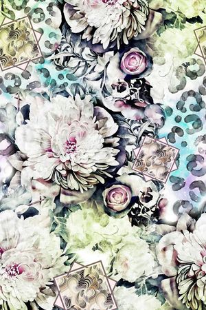 大花印花花型图片