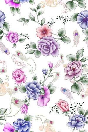 花朵印花花型图片