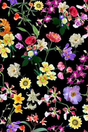花朵印花花型图片