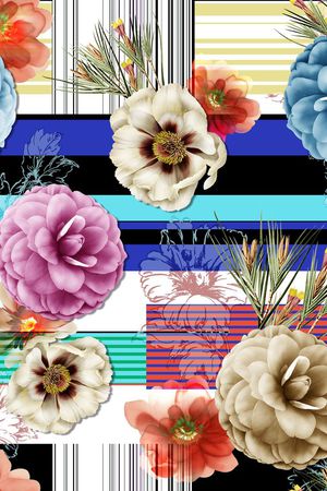 花朵印花花型图片