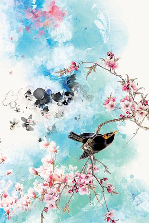花鸟印花花型图片
