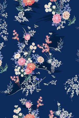 菊花印花花型图片