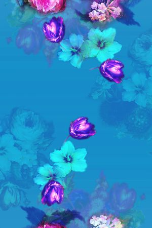 花朵印花花型图片