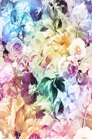 乱花印花花型图片