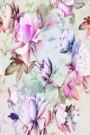 乱花印花花型图片