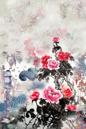 风景印花花型图片
