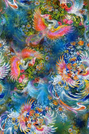 抽象印花花型图片