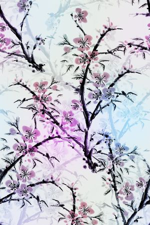 竹叶印花花型图片