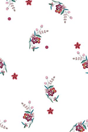 小碎花印花花型图片