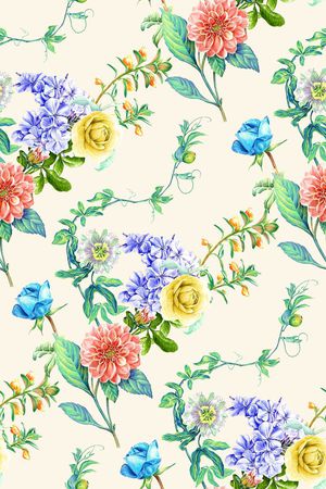 花卉印花花型图片