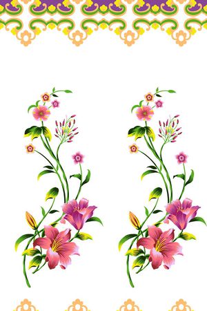 菊花印花花型图片