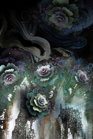 数码花印花花型图片