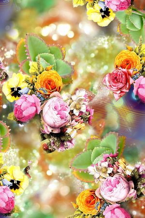 花朵印花花型图片