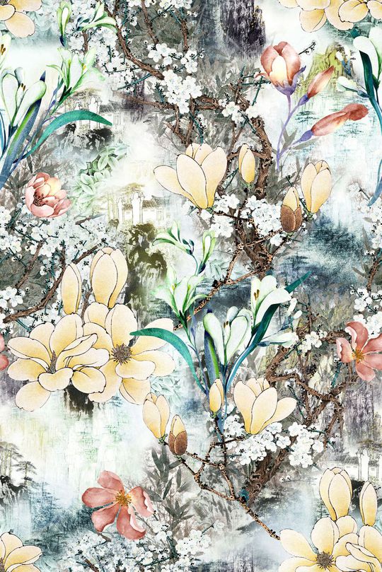 中国风印花花型图片
