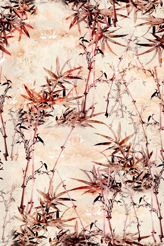 山水画印花花型图片