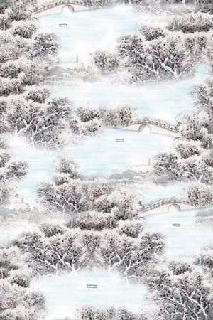 断桥残雪印花花型图片