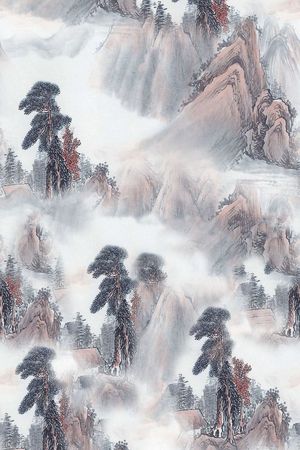 山川印花花型图片