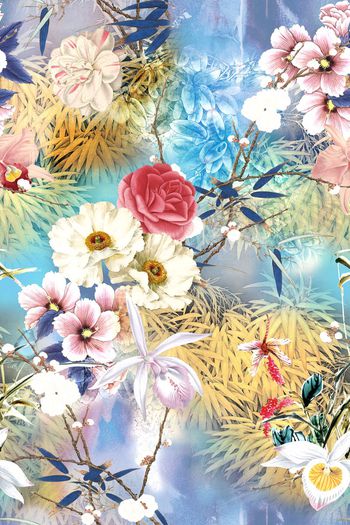 中国风印花花型图片