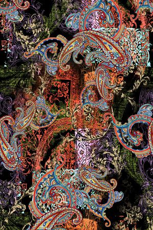 佩斯利印花花型图片