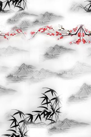 山脉印花花型图片