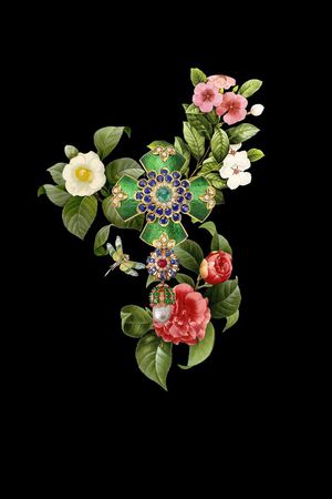 花朵印花花型图片
