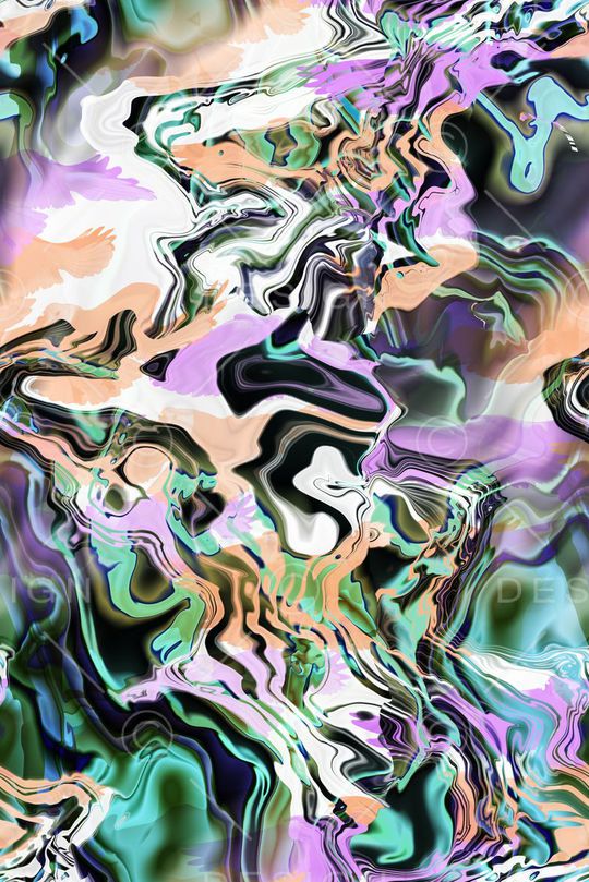流动波纹印花花型图片
