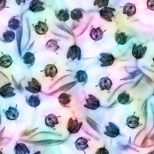 百合印花花型图片