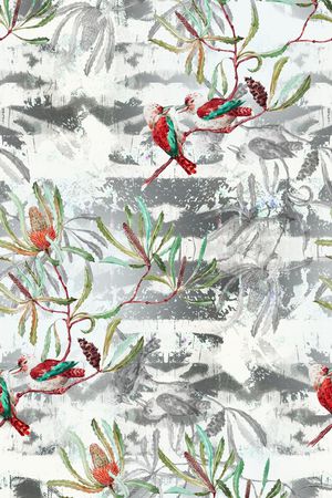 水墨印象印花花型图片