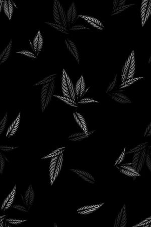 树叶印花花型图片
