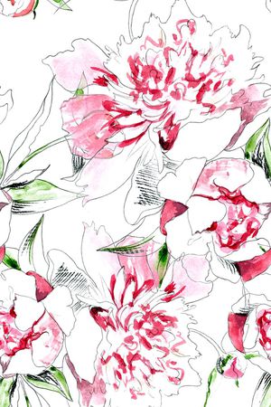 线描印花花型图片
