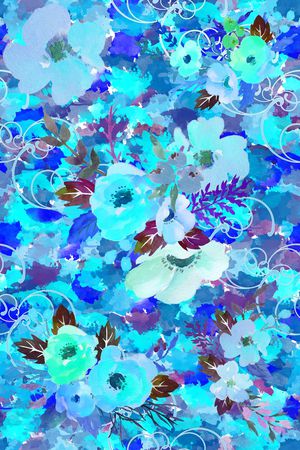 blue印花花型图片