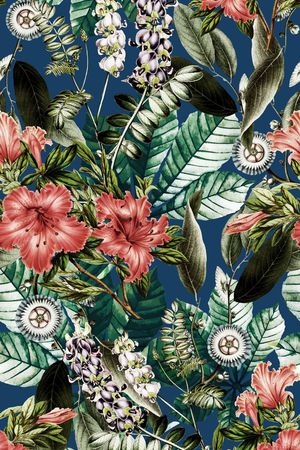 油画花卉印花花型图片