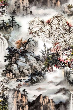 风景印花花型图片